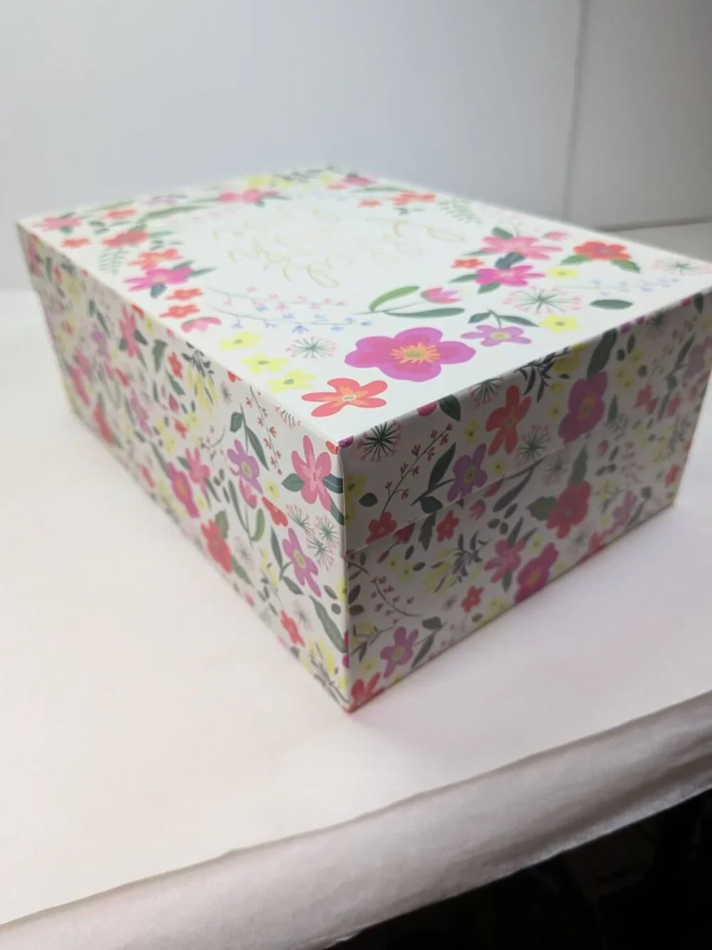 Recollections Photo Storage Boxes Floral Motivational Set of 2 Front Plaques